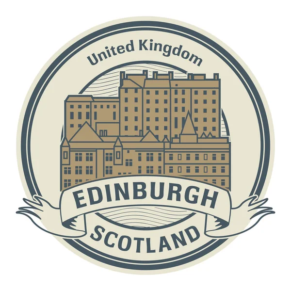 Édimbourg, Écosse timbre — Image vectorielle