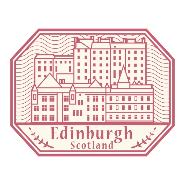 Édimbourg, Écosse timbre — Image vectorielle