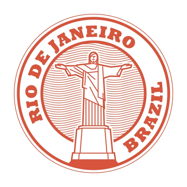 Rio de Jeneiro, brazilský otisk — Stockový vektor