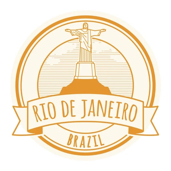 Rio de Jeneiro, Brazilië stempel — Stockvector