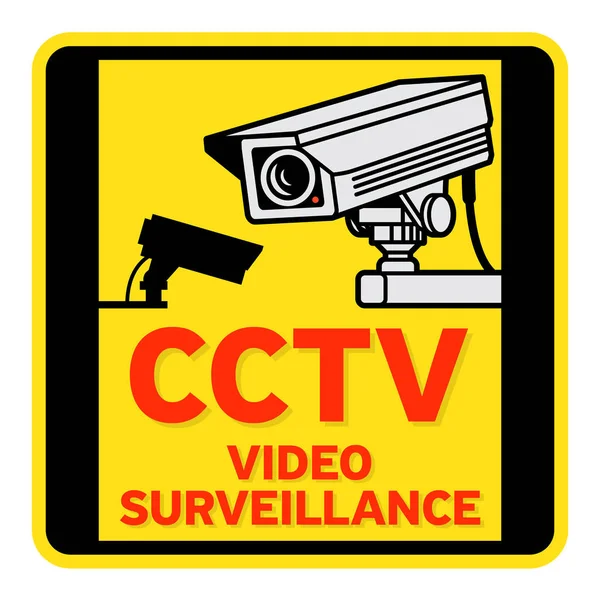 Znak kamery CCTV nadzoru wizyjnego — Wektor stockowy