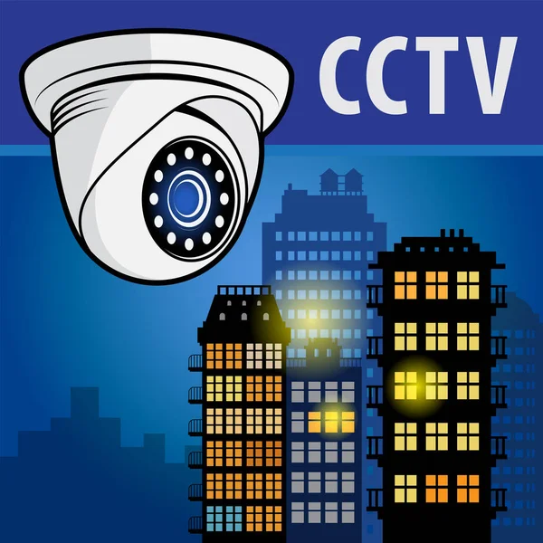 Surveillance CCTV video camera sign — Stock Vector