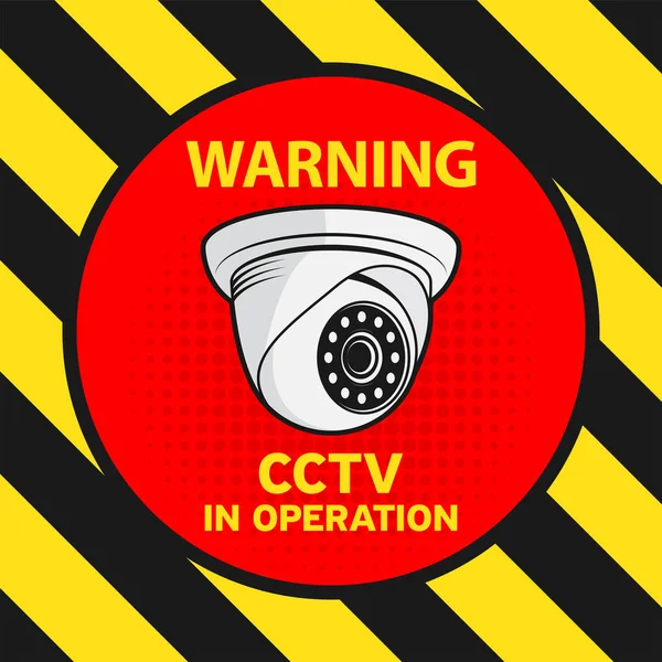 Signo de cámara de video de vigilancia CCTV — Vector de stock