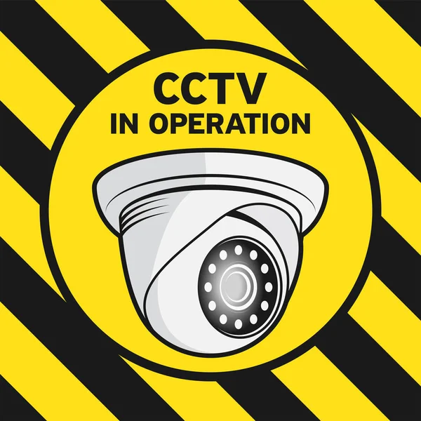 Surveillance CCTV video camera sign — Stock Vector