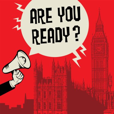 Hazır mısınız, Brexit kavramı, vektör illüstrasyon
