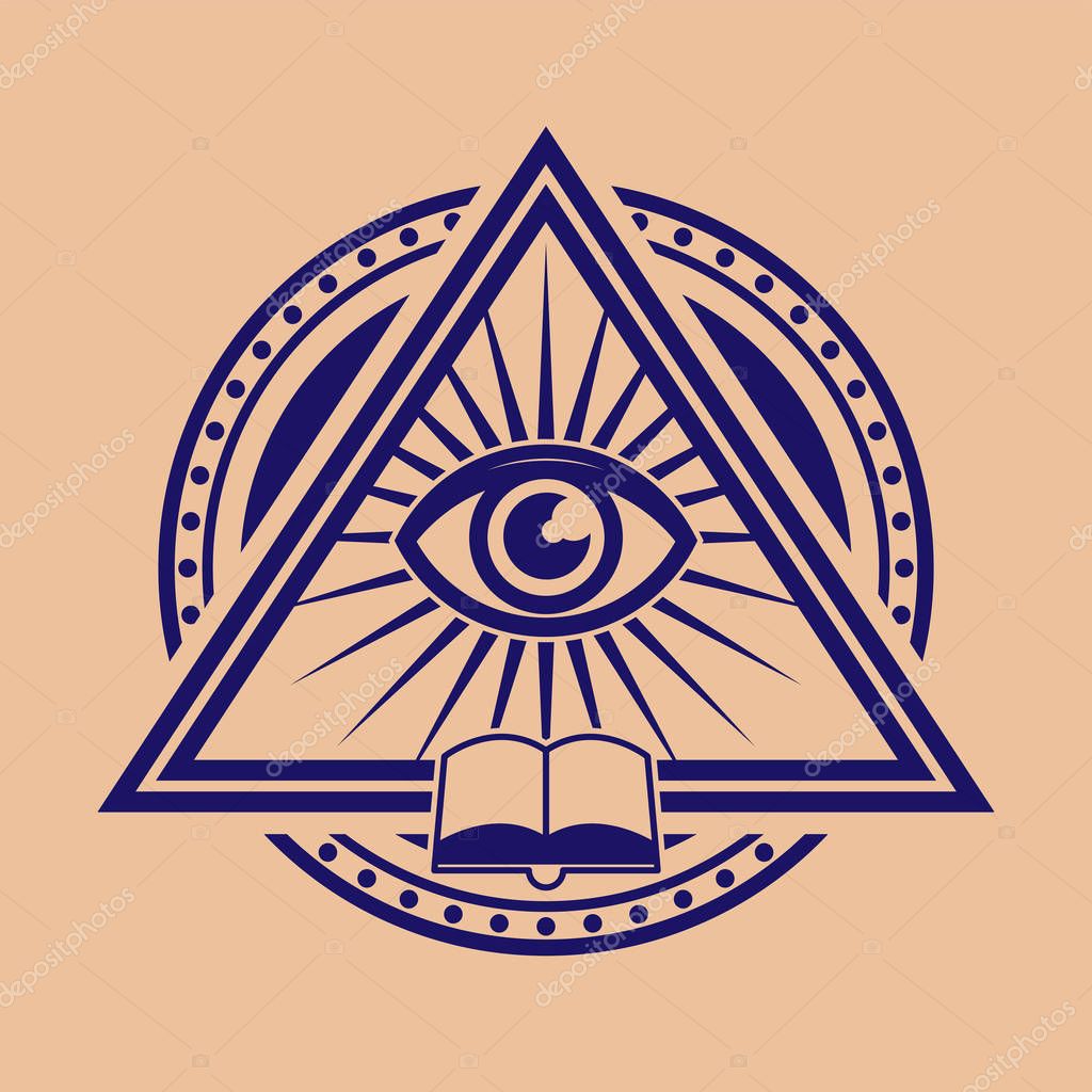 Illuminati Symbol Design. All See Eye Sign. Vector illustration