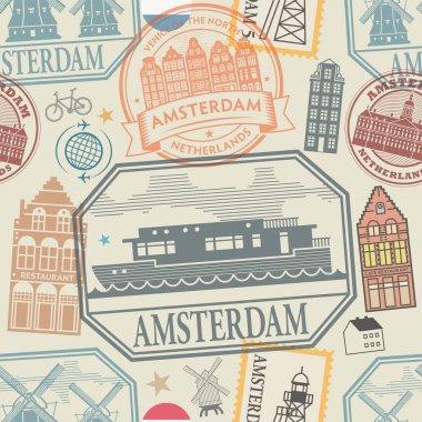 Amsterdam, Hollanda, Avrupa tema sorunsuz desen