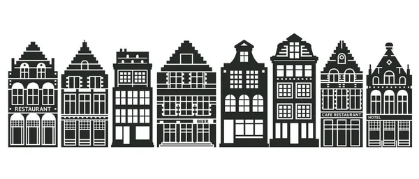 Europe maison ou appartements ensemble . — Image vectorielle