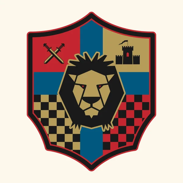 Projekt tarczy Royal Lion — Wektor stockowy