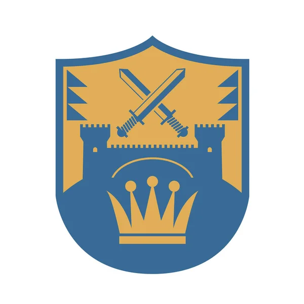 皇家狮子盾牌设计 — 图库矢量图片