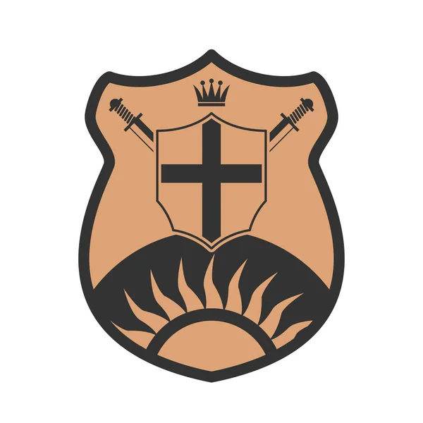 Royal Lion kalkan tasarımı — Stok Vektör