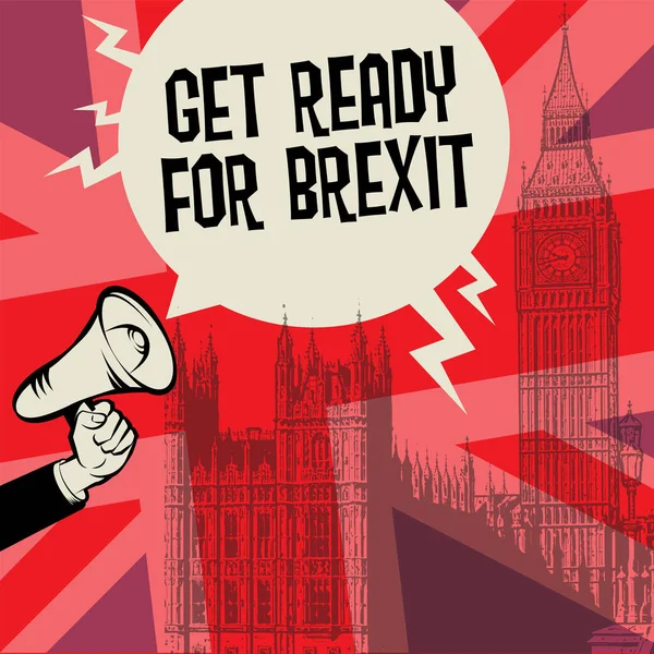 Prepárate para el Brexit, concepto Brexit, ilustración vectorial — Archivo Imágenes Vectoriales