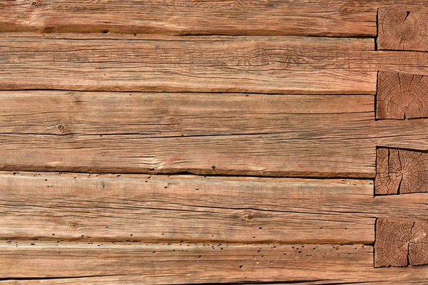 Wall of log house background