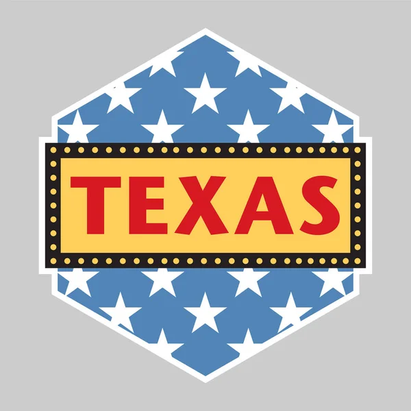 Signo Insignia Del Estado Texas Ilustración Vectorial — Archivo Imágenes Vectoriales