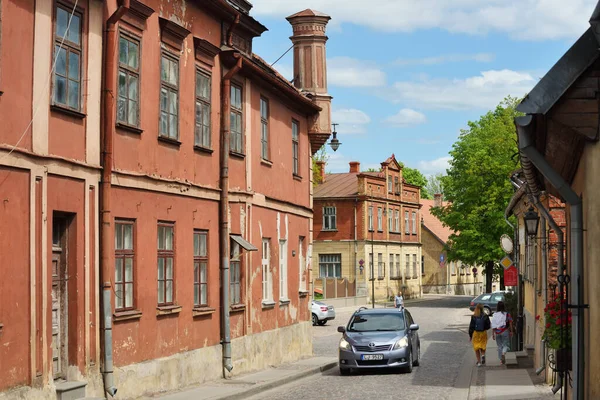 Федига Июня Старая Городская Улица Июня 2020 Года Федиге Латвия — стоковое фото