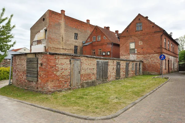 Arquitectura Del Casco Antiguo Kuldiga Letonia Kuldiga Una Antigua Ciudad — Foto de Stock