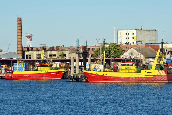 Liepaja Junio Barcos Pesqueros Puerto Liepaja Junio 2020 Liepaja Letonia — Foto de Stock