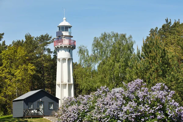 Phare Mersrags Phare Situé Sur Baie Riga Sur Côte Lettone — Photo