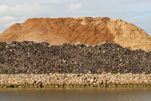 Björkvirke Lastning Stockar Hamnen Förstöring Naturresurser — Stockfoto