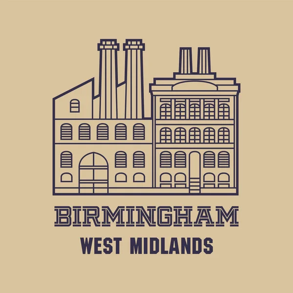 Design Astratto Con Parole Birmingham West Midlands Illustrazione Vettoriale — Vettoriale Stock