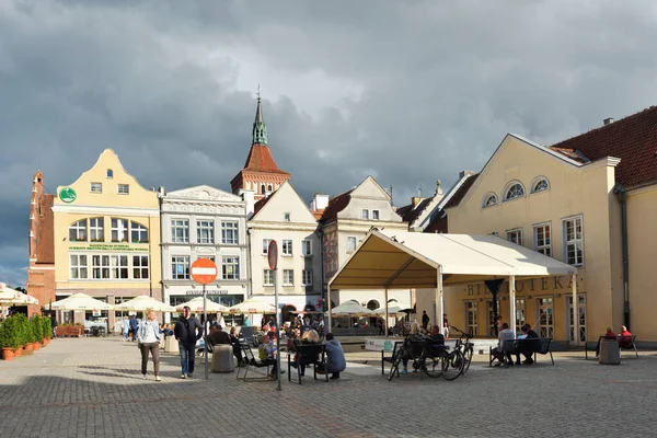 Olsztyn Polen Juli Gatan Gamla Stan Den Juli 2020 Olsztyn — Stockfoto