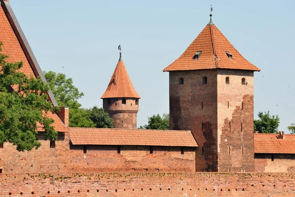 Malbork Luglio Castello Teutonico Dell Ordine Luglio 2020 Malbork Polonia — Foto Stock