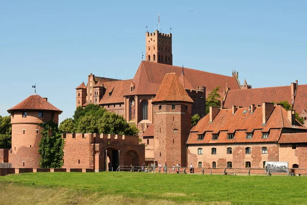 Malbork Luglio Castello Teutonico Dell Ordine Luglio 2020 Malbork Polonia — Foto Stock