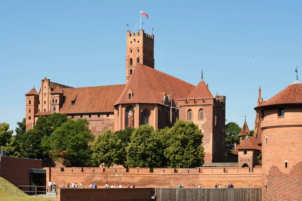 Malbork Julio Teutonic Order Castle Julio 2020 Malbork Polonia Castillo — Foto de Stock