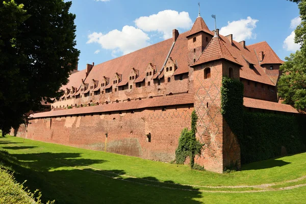 Malbork Julio Teutonic Order Castle Julio 2020 Malbork Polonia Castillo — Foto de Stock