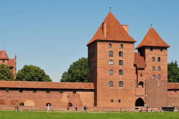 Malbork Luglio Castello Teutonico Dell Ordine Luglio 2020 Malbork Polonia — Foto Stock