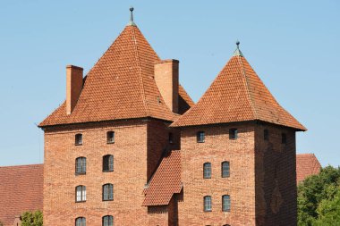 Malbork, 15 Temmuz: Tötonik Düzen Kalesi 15 Temmuz 2020, Malbork Polonya. Dünyanın en büyük şatosudur ve kara alanıyla ölçülür..