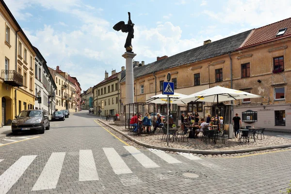 Вильнюс Июля Улица Старого Города Июля 2020 Года Вильнюсе Литва — стоковое фото