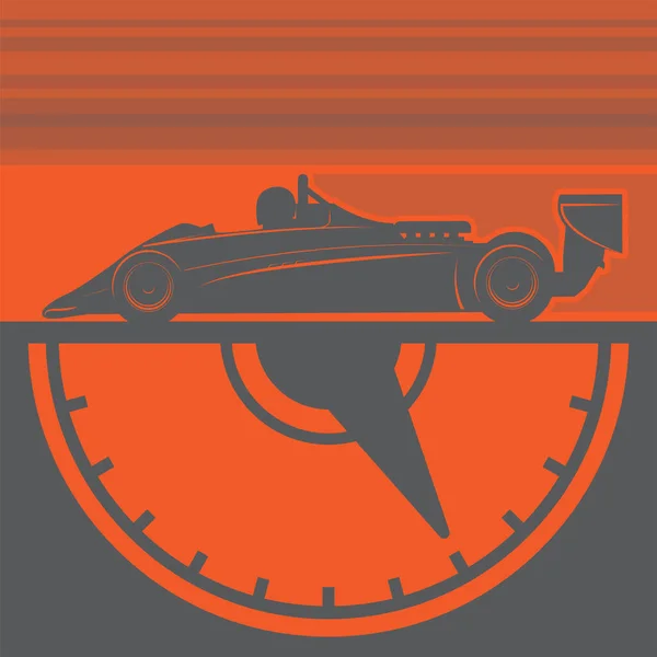 レースカーの抽象的な ベクトルイラスト — ストックベクタ