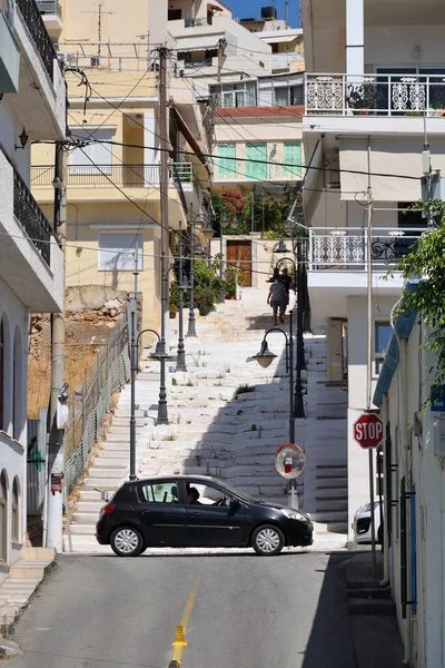 Sitia, 12 Ağustos 2020, Sitia, Yunanistan. Sitia Yunanistan 'ın Girit ilinin Lasithi ilçesine bağlı bir beldedir.
