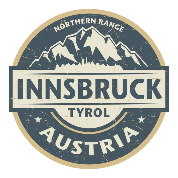 Innsbruck Avusturya Nın Başkenti Olan Tyrol Beşinci Büyük Şehridir — Stok Vektör