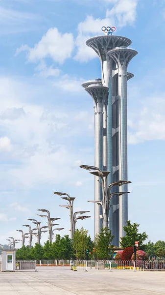 Το Ολυμπιακό Πάρκο Πύργος παρατήρησης είναι μέρος της το Ολυμπιακό πράσινο στην περιοχή Chaoyang του Πεκίνου. — Φωτογραφία Αρχείου