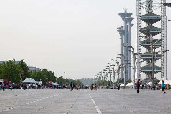 올림픽 타워에서 베이징 올림픽 그린의 일부인 베이징 2018 — 스톡 사진