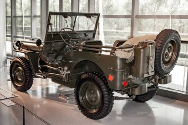 Shanghai, Çin - 17 Mayıs 2018: Shanghai otomatik Müzesi vintage ve modern otomobiller, Ayrıntılar ve aygıt ve geliştirme Otomotiv Sanayi topluluğu sergiler. Şanghay Çin şehir Exebition.