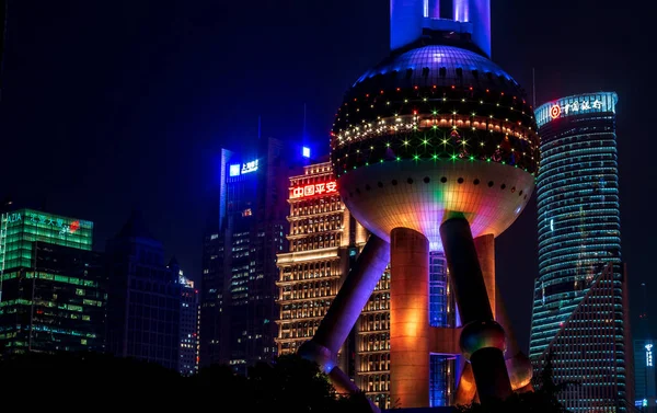 Shanghai Kína 2018 Május Oriental Pearl Tower Épülete Pudong Pedig — Stock Fotó