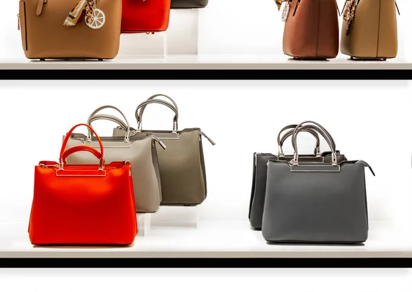 Ett Set Med Elegant Och Modern Kvinnors Handväskor Från Färska — Stockfoto