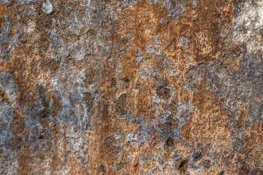 Eski boyalı duvar mockup veya tasarım deseni örnek desen düzeninin düz katmanındaki inşaat, gıda veya sanayi için arka plan dokusu