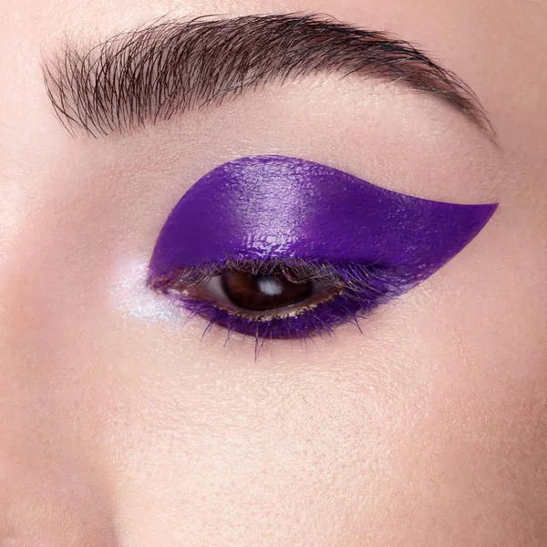 Eleganci Detail Krásné Ženské Oko Módní Oční Stíny Tužka Oči — Stock fotografie