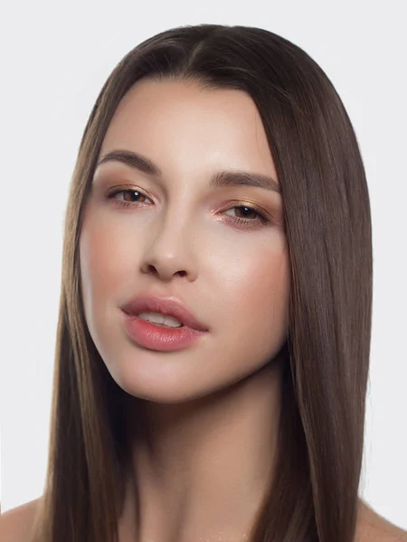 Beauty Woman Gezicht Portret Mooi Spa Model Meisje Met Perfecte — Stockfoto