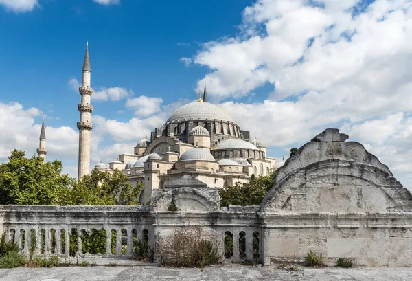 Istanbul Turquia Agosto 2018 Uma Bela Vista Mesquita Suleymaniye Agosto — Fotografia de Stock