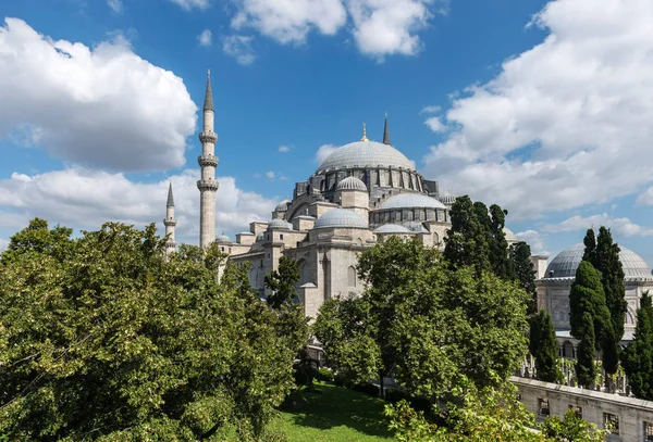 Istanbul Turquia Agosto 2018 Uma Bela Vista Mesquita Suleymaniye Agosto — Fotografia de Stock