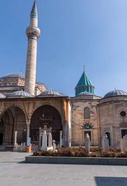 KONYA, TURKEY - 10 FEBRUARY 2016: The Famous Sufi Mevlana Tomb, February 10, 2016 in Konya, Turkey. The anniversary of Mevlana's death is celebrated for 744 years with 'Seb-i Aruz'.