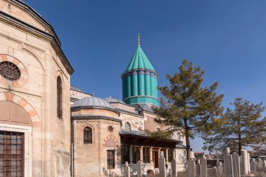 KONYA, TURKEY - 10 FEBRUARY 2016: The Famous Sufi Mevlana Tomb, February 10, 2016 in Konya, Turkey. The anniversary of Mevlana's death is celebrated for 744 years with 'Seb-i Aruz'.
