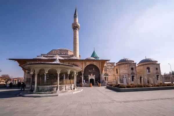 Konya Turchia Febbraio 2016 Famosa Tomba Sufi Mevlana Febbraio 2016 — Foto Stock