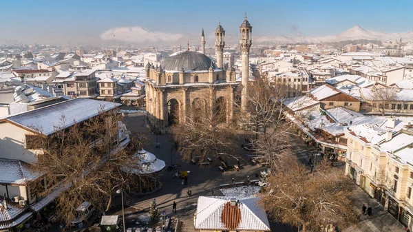 Konya City Panorama Vinter Mellersta Anatolien Turkiet — Stockfoto