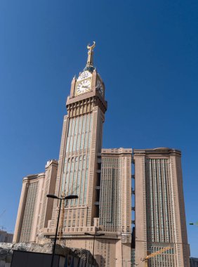 Mekke, S.Arabistan-Ocak 29: Üzerinde 29 Ocak 2017 yılında Makkah Abraj Al Bait (Kraliyet Saat Kulesi Makkah). Kule 601 m (1972 fit), dünyanın en uzun saat Usd1.5 milyar bir maliyetle inşa Kulesi olduğunu.